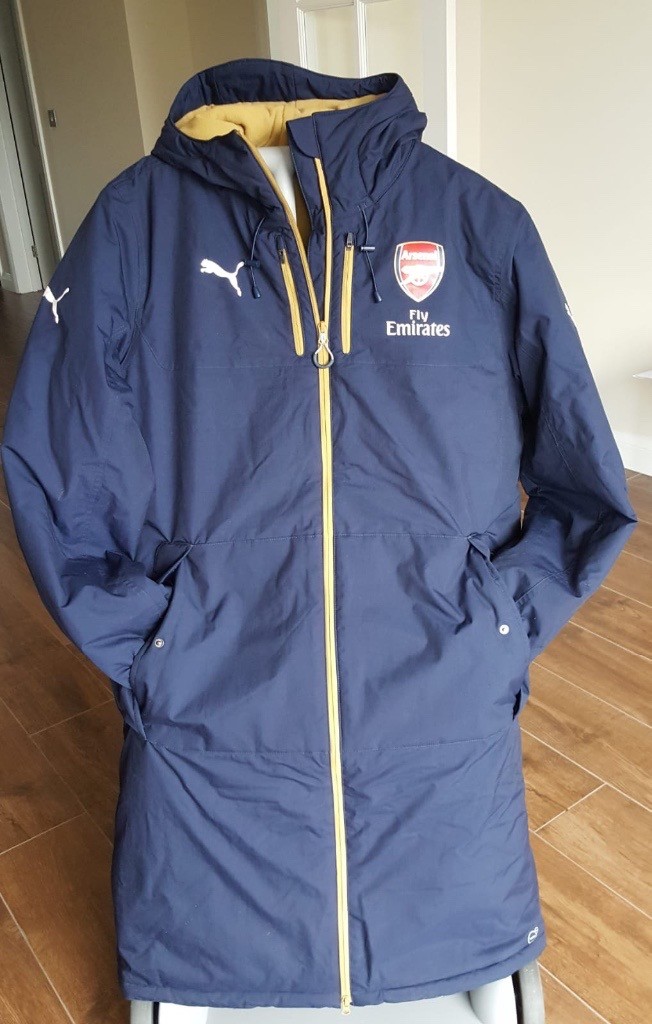 arsenal long bench jacket
